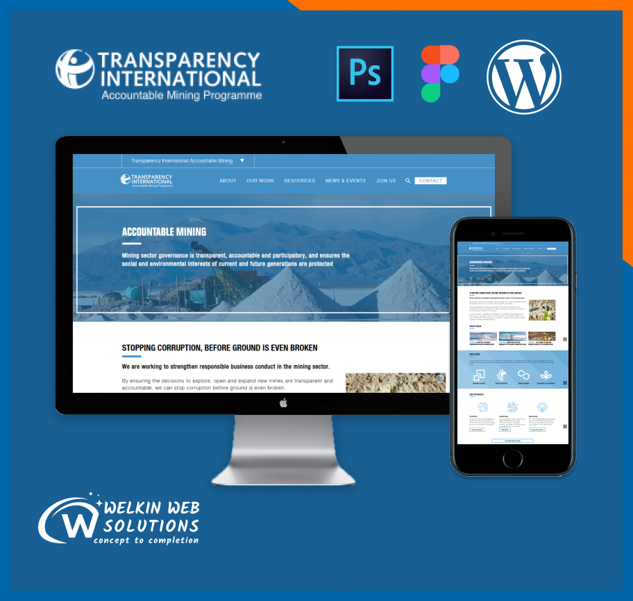 Transparency Website design & development in WordPress